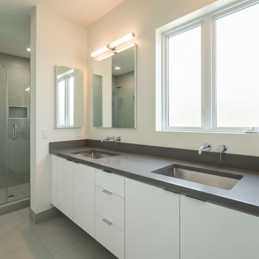 Contemporary Double Vanity Bath